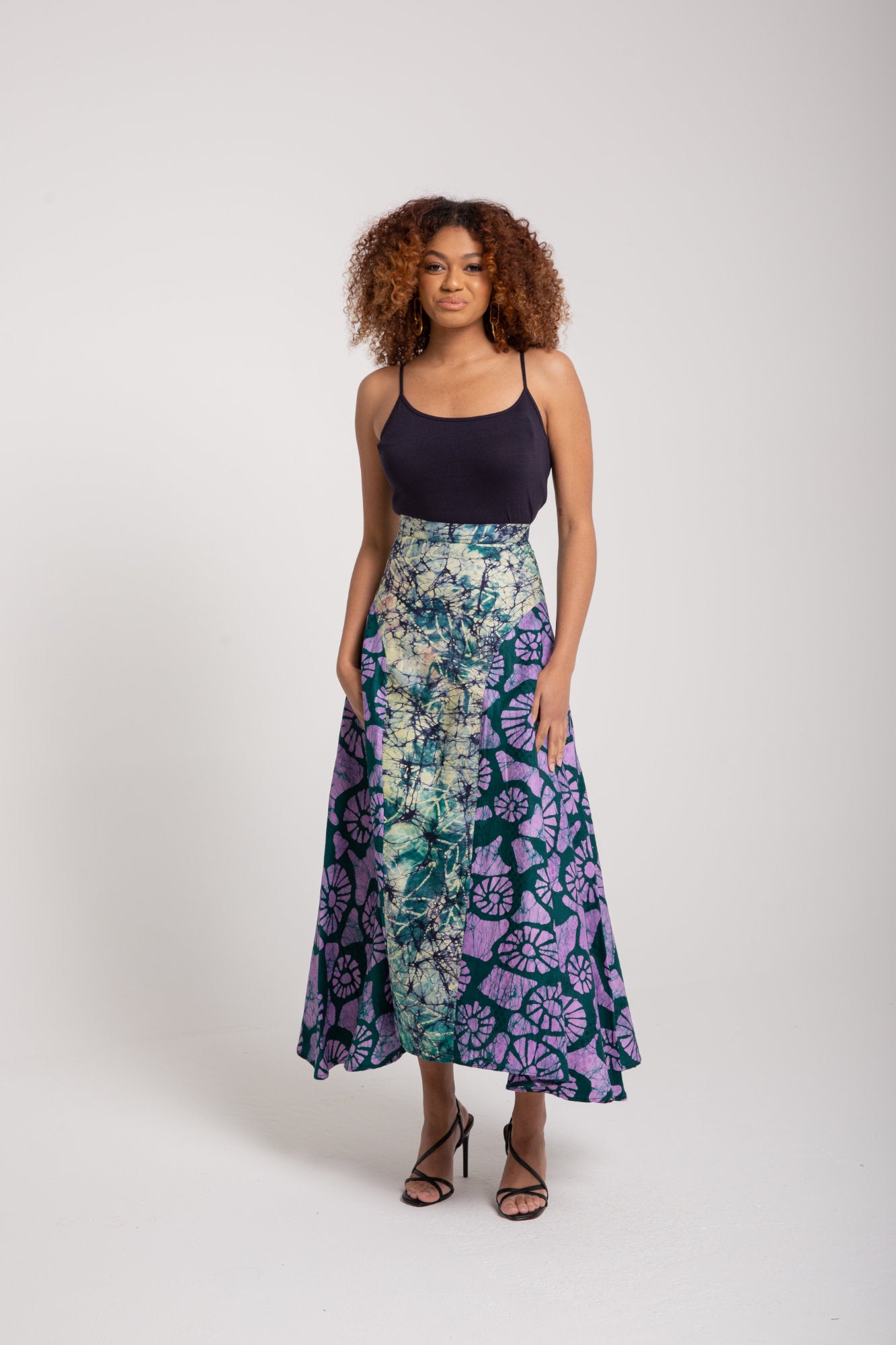 Jenna Mix print Aline skirt