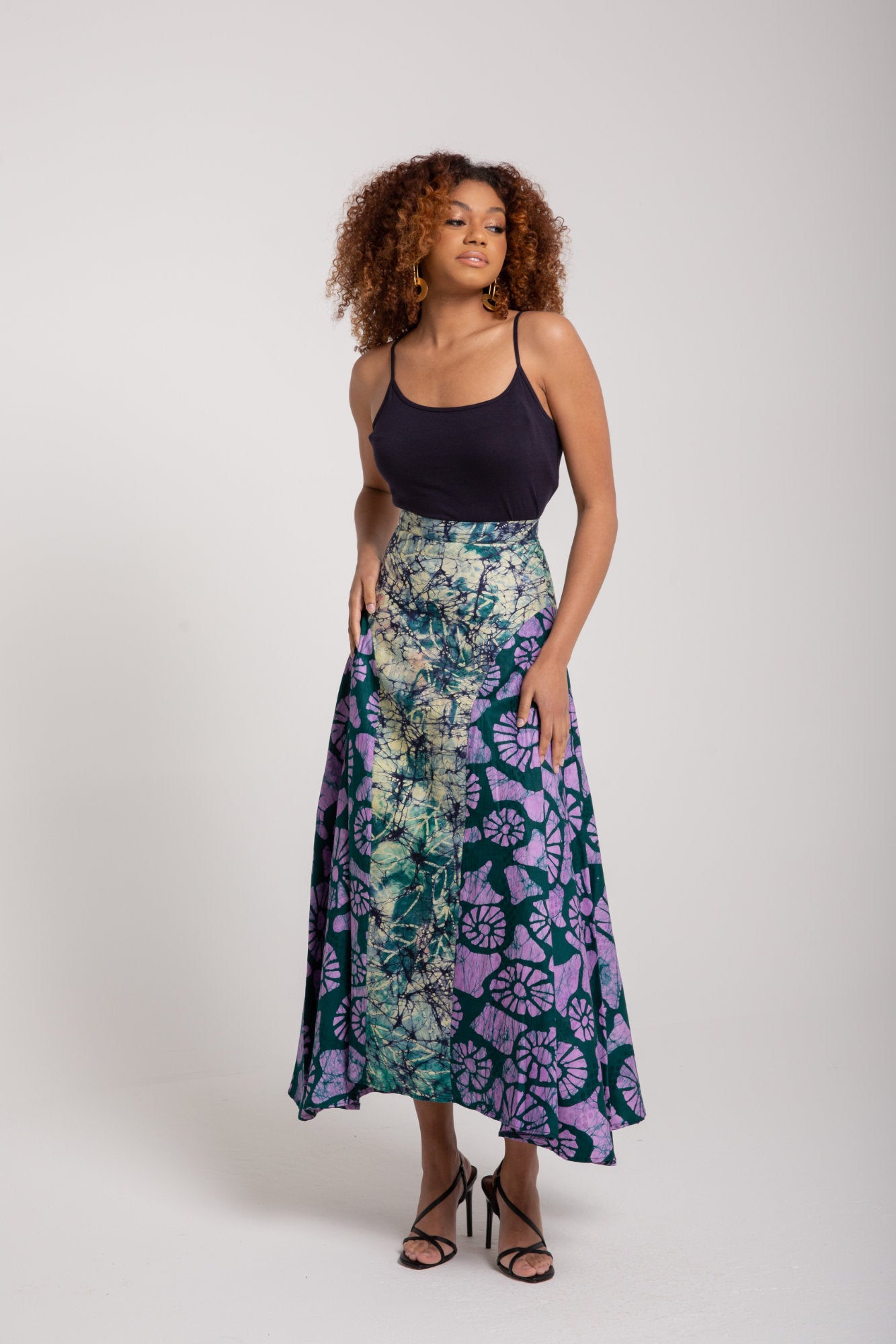 Jenna Mix print Aline skirt