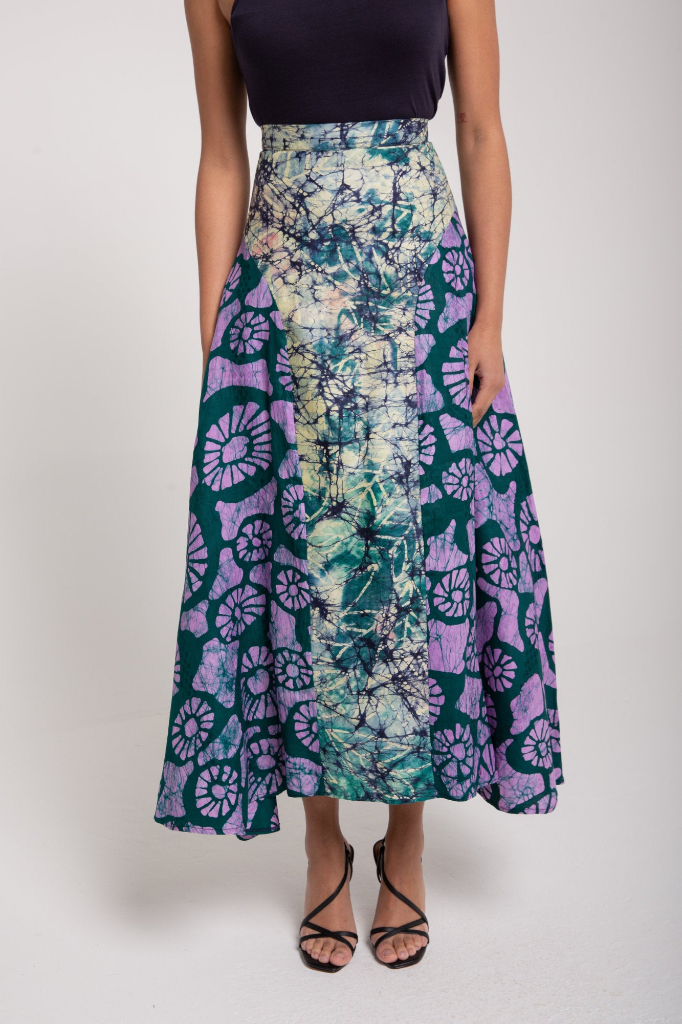 Jenna Mix print Aline skirt